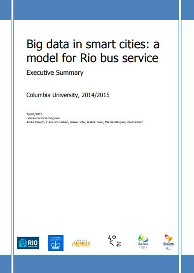 BIG DATA E CIDADES INTELIGENTES: UM MODELO PARA O SERVIÇO DE ÔNIBUS DO RIO