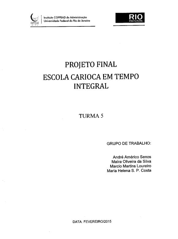 ESCOLA CARIOCA EM TEMPO INTEGRAL