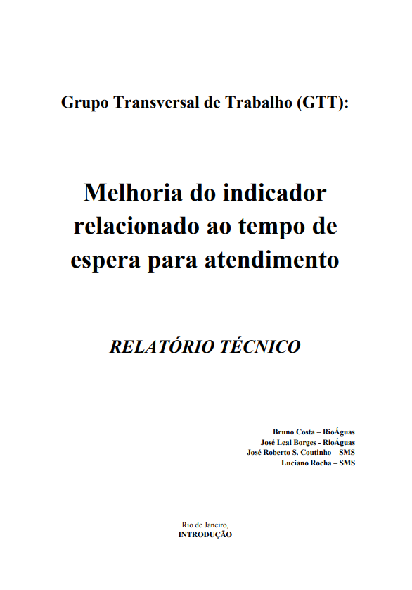 GTT MELHORIA DO INDICADOR DE PERCENTUAL DE PACIENTES ATENDIDOS