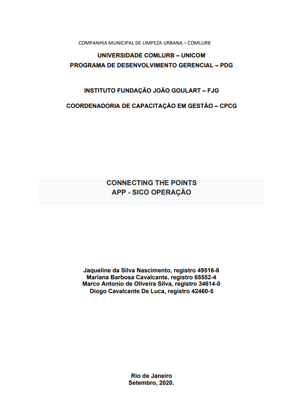 CONNECTING THE POINTS APP – SICO OPERAÇÃO