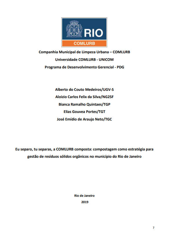 EU SEPARO, TU SEPARAS, A COMLURB COMPOSTA