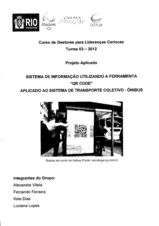 “QR CODE” PARA DISPONIBILIZAÇÃO DE INFORMAÇÕES TURÍSTICAS