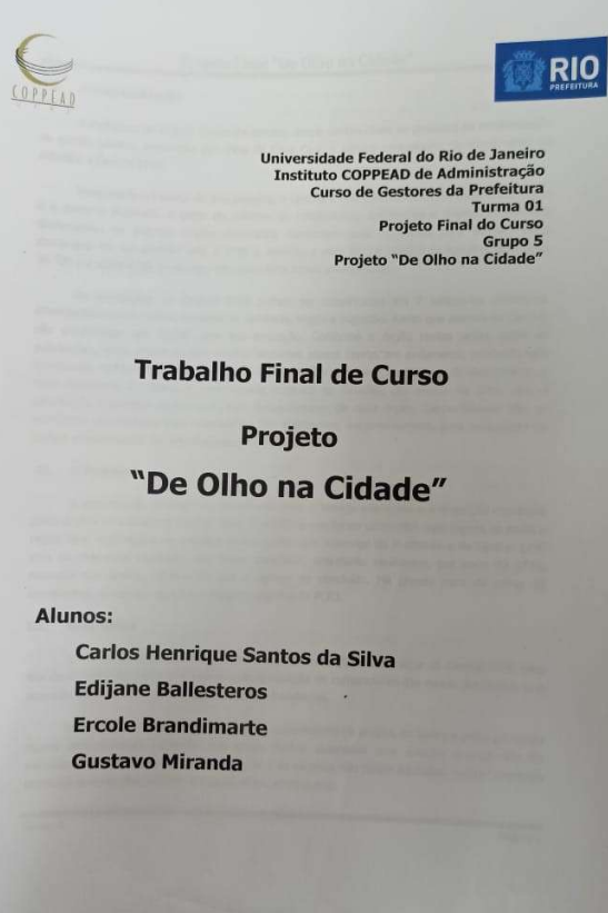 “DE OLHO NA CIDADE”