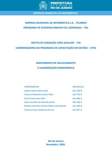 MONITORAMENTO DE DESLOCAMENTO E AGLOMERAÇÕES DE PESSOAS