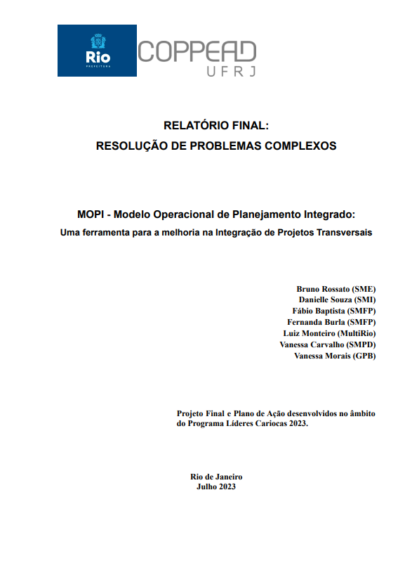 MOPI (MODELO OPERACIONAL DE PLANEJAMENTO INTEGRADO)