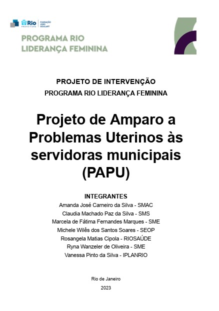 PAPU – Projeto de Amparo à Problemas Uterinos nas servidoras municipais