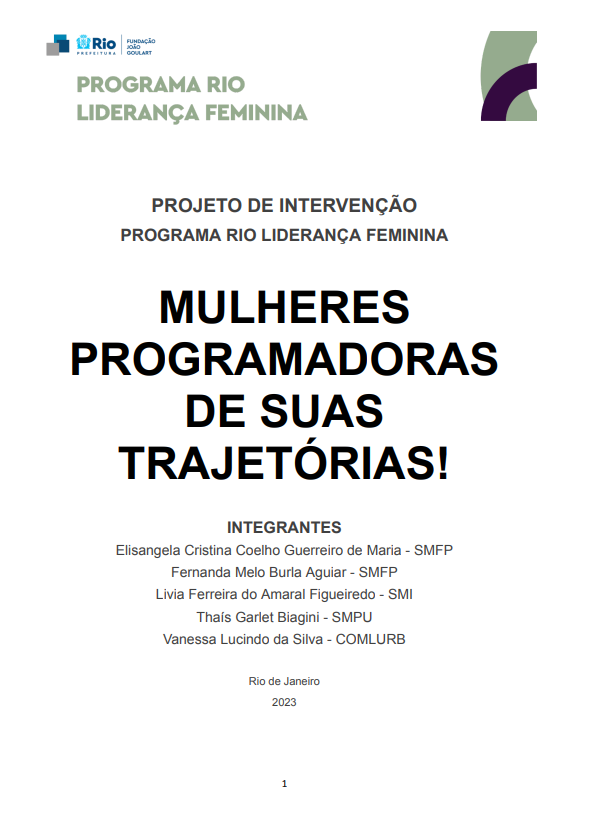 Mulheres programadoras de suas trajetórias!