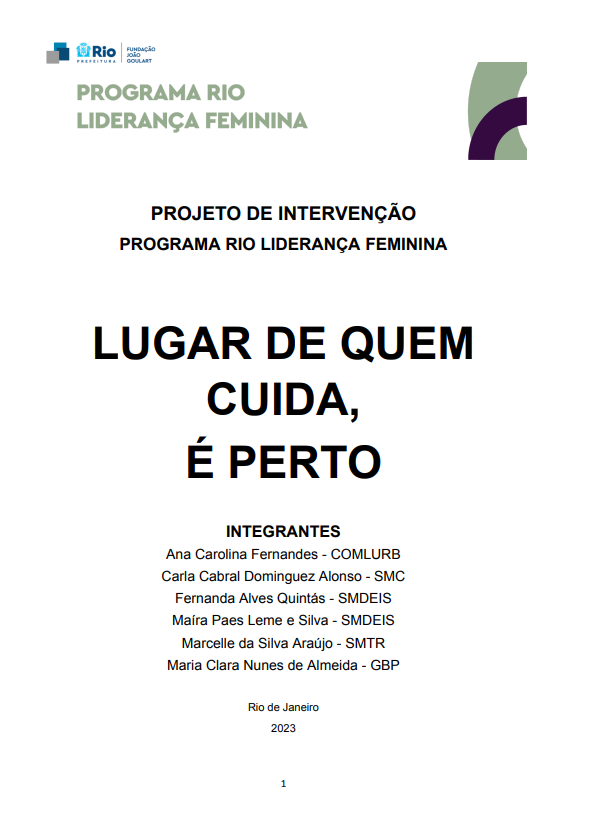 Lugar de quem cuida, é perto