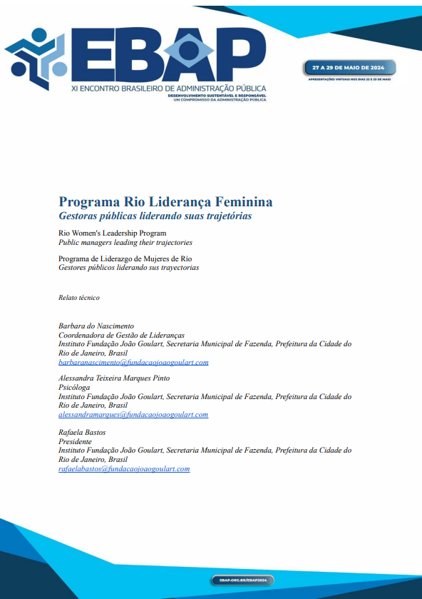 Relato Técnico Programa Rio Liderança Feminina – EBAP