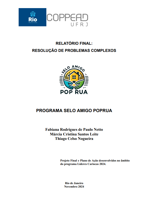 PROGRAMA SELO AMIGO POP RUA: empregabilidade de pessoas em situação de rua
